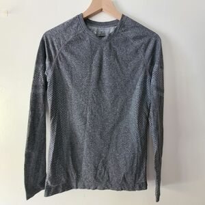 Figs Charcoal V-Neck Long Sleeve Shirt